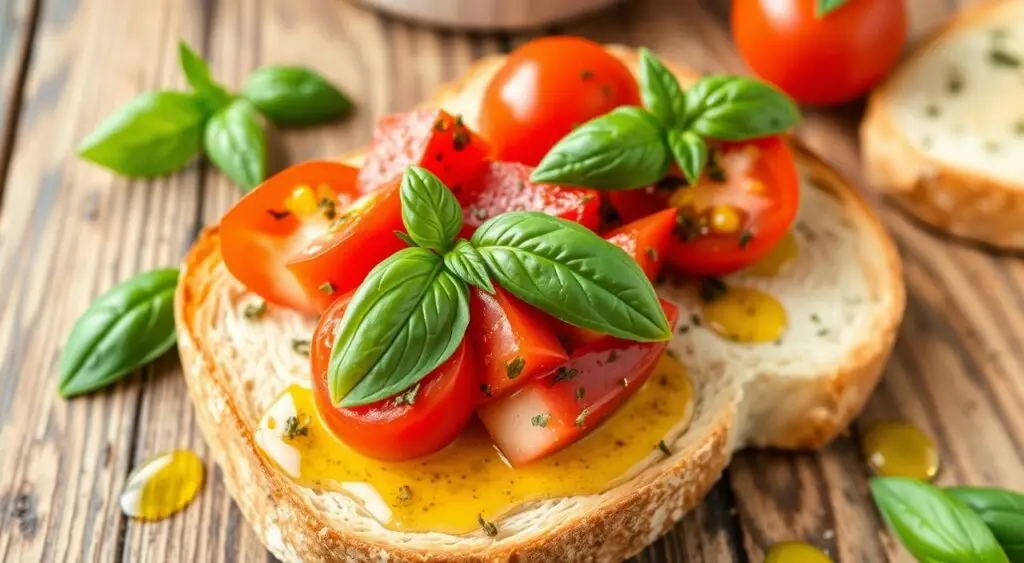 Anschauliches Bild eines Bruschetta-Rezepts